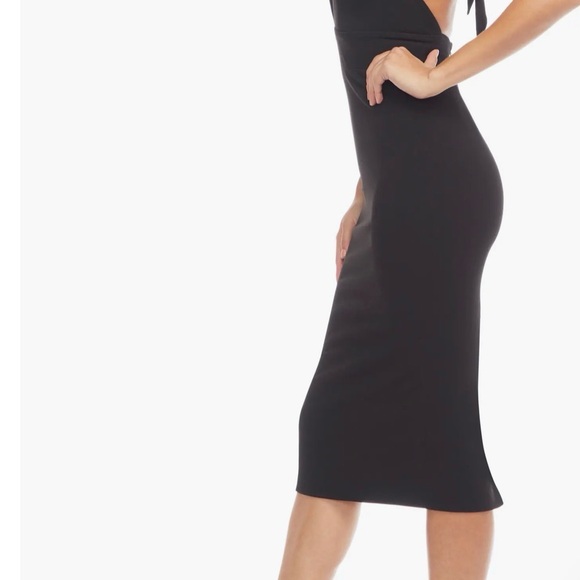 Dress the Population Vanessa Halter Body-Con Midi Dress Black NWT XXS 2XS - Picture 3 of 8